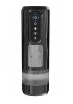 Pumped Sensurge Automatic Rechargeable Heating, Sucking, Thrusting, Vibrating Male Pump - Black