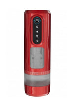 Pumped Sensurge Automatic Rechargeable Heating, Sucking, Thrusting, Vibrating Male Pump - Red