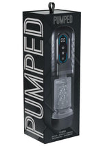 Pumped Vortex Multi Function Suction Rotating Thrusting Rechargeable Masturbator - Grey/Gun Metal