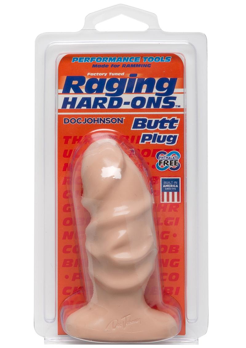 Raging Hard-Ons - Large Textured Anal Plug - Flesh/Vanilla