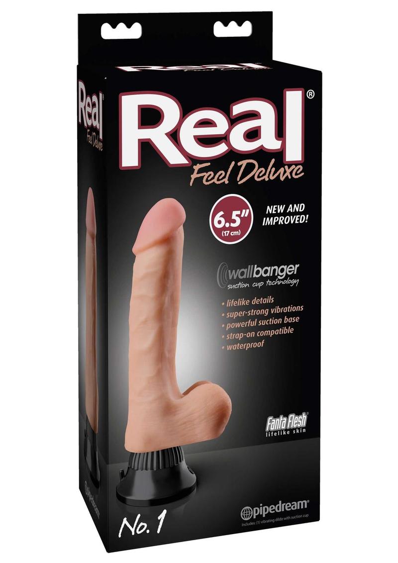 Real Feel Deluxe No. 1 Wallbanger Vibrating Dildo with Balls