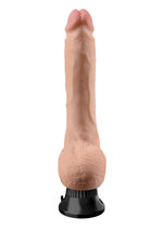 Real Feel Deluxe No. 7 Wallbanger Vibrating Dildo with Balls - Vanilla - 9in