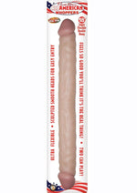 Real Skin All American Whoppers Double Dildo Dildo - Flesh/Vanilla - 18in