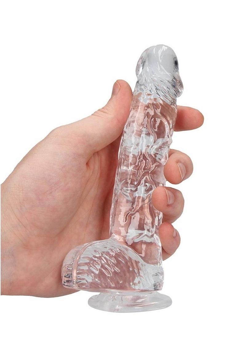 Realrock Crystal Clear Dildo with Balls