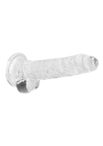 Realrock Crystal Clear Dildo with Balls - Clear - 7in