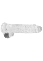 Realrock Crystal Clear Dildo with Balls - Clear - 9in