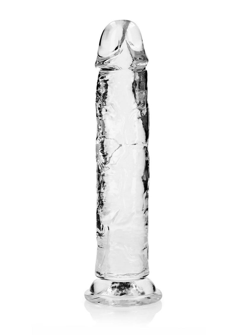 Realrock Crystal Clear Straight No Balls Dildo - Clear - 10in