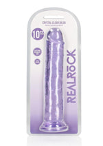 Realrock Crystal Clear Straight No Balls Dildo