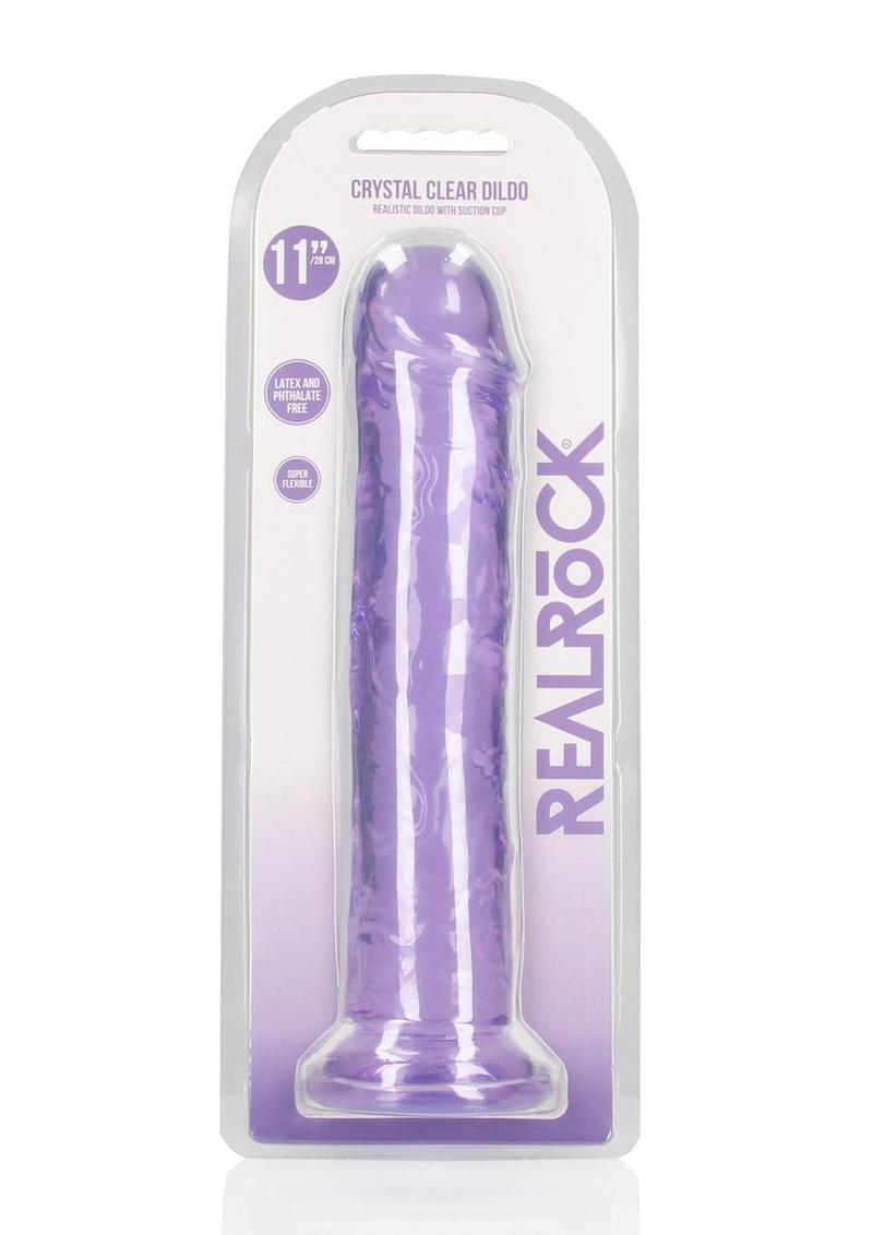 Realrock Crystal Clear Straight No Balls Dildo