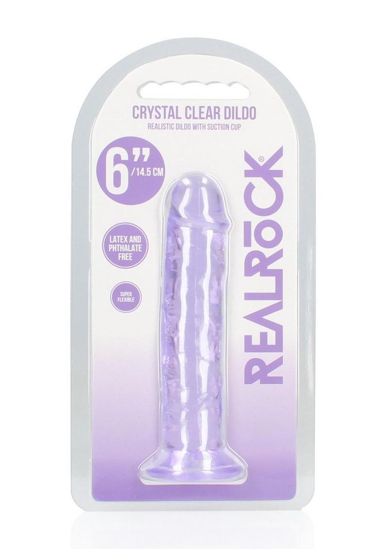 Realrock Crystal Clear Straight No Balls Dildo