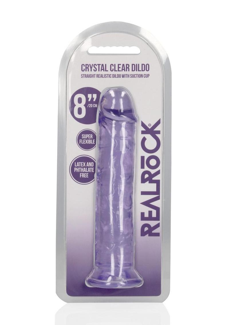 Realrock Crystal Clear Straight No Balls Dildo