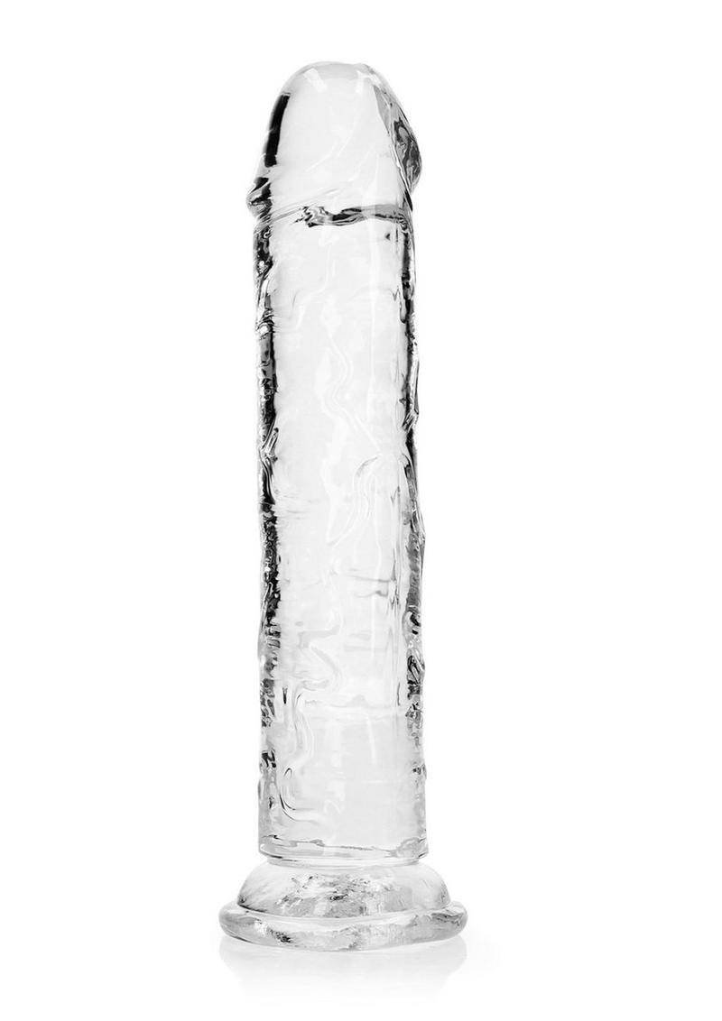 Realrock Crystal Clear Straight No Balls Dildo - Clear - 9in