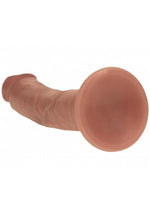 Realrock Dual Layered Silicone Curved Realistic Dildo with Suction Cup