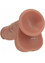 Realrock Dual Layered Silicone Realistic Vibrating Thrusting Dildo with Balls and Suction Cup