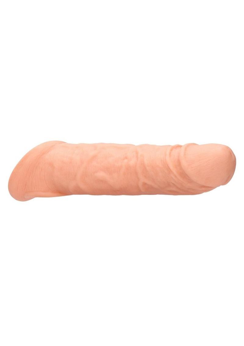 Realrock Skin Penis Extender with Rings - Vanilla - 8in