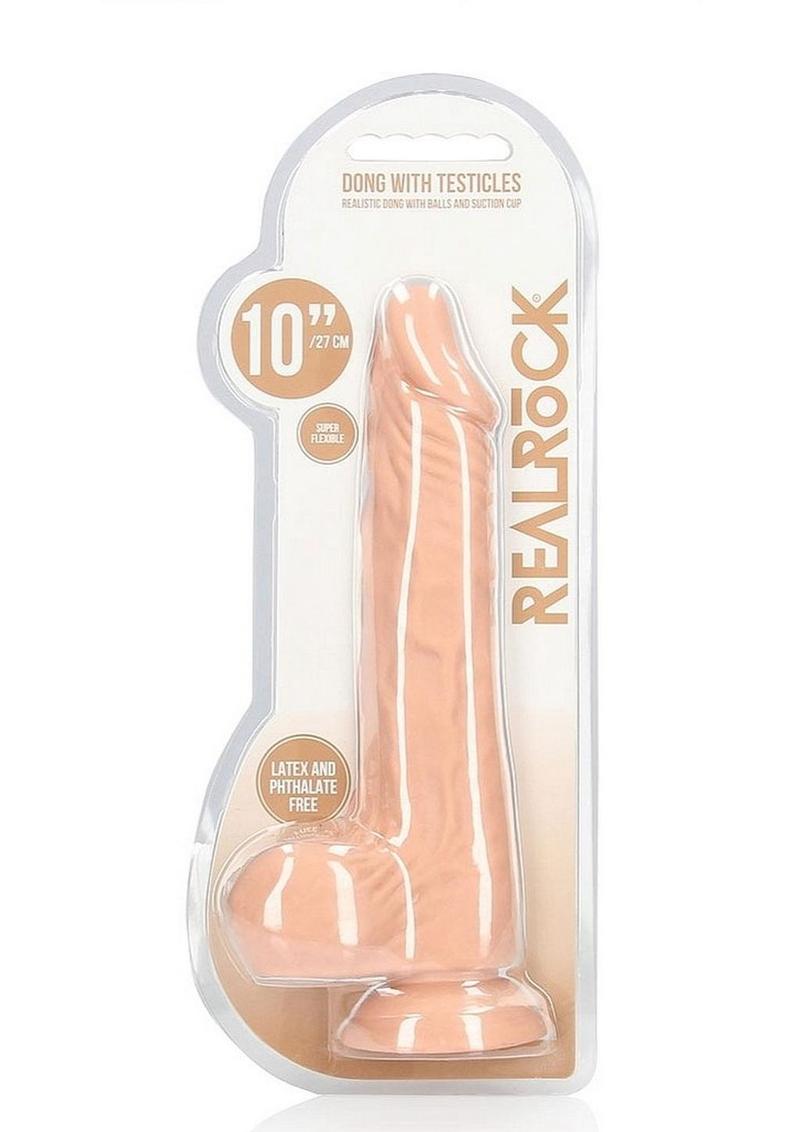 Realrock Skin Realistic Dildo with Balls - Vanilla - 10in