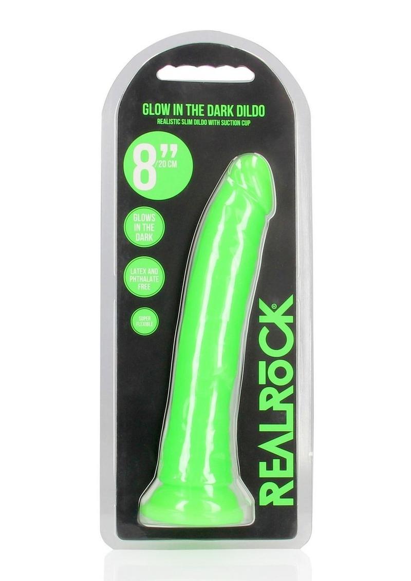 Realrock Slim Glow In The Dark Dildo with Suction Cup