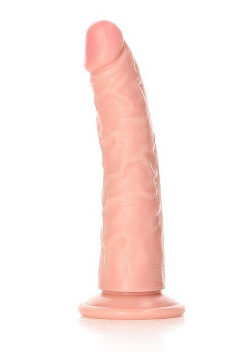Realrock Slim Realistic Dildo with Suction Cup - Vanilla - 6in