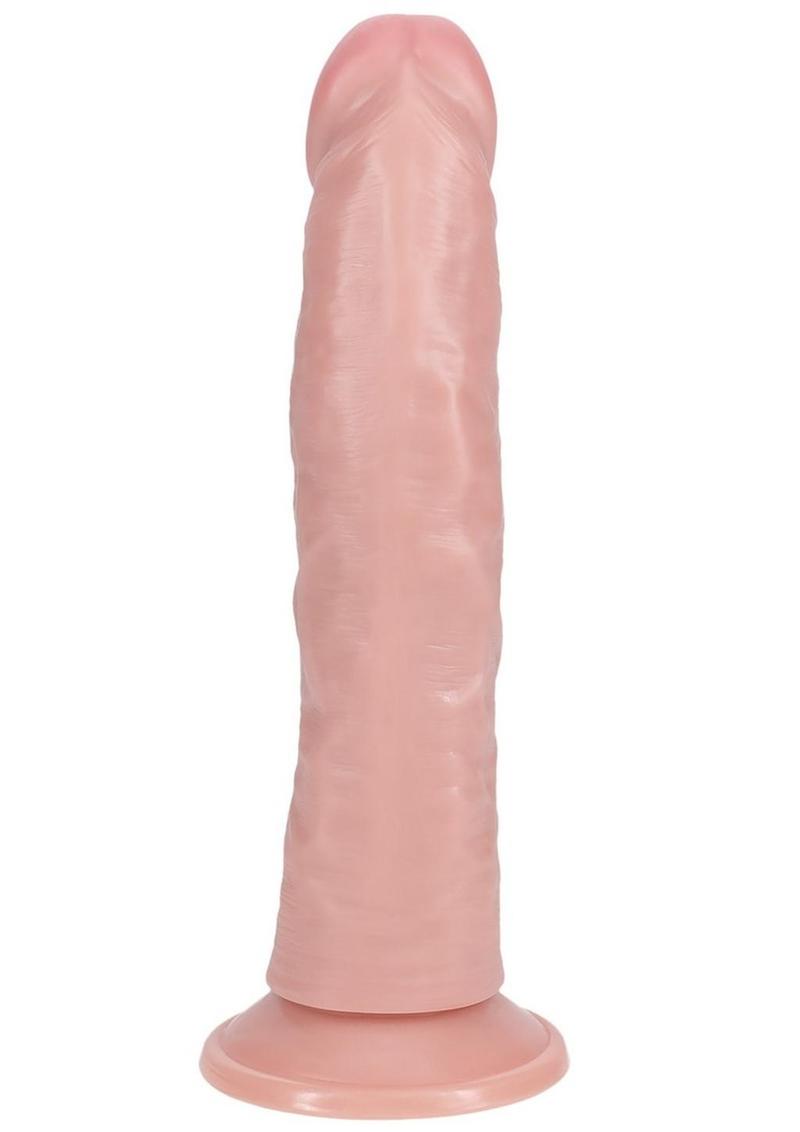 Realrock Vibrating and Rotating Cock Regular Curved - Vanilla - 8in