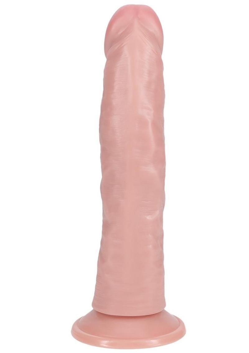 Realrock Vibrating Cock Regular Curved - Vanilla - 8in