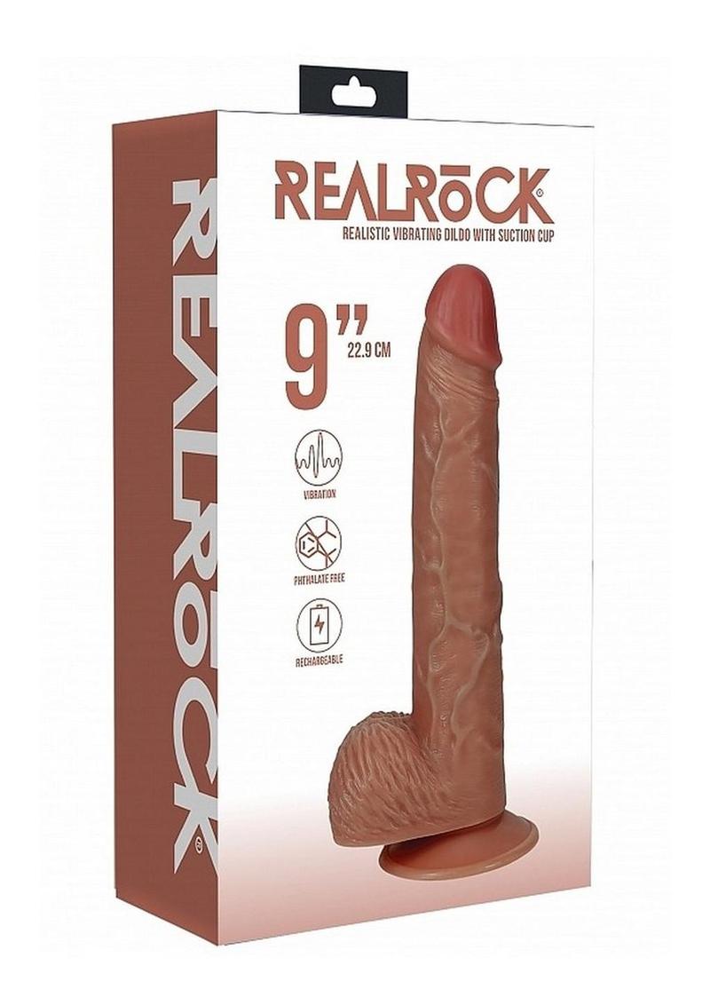 Realrock Vibrating Cock with Balls Regular Straight