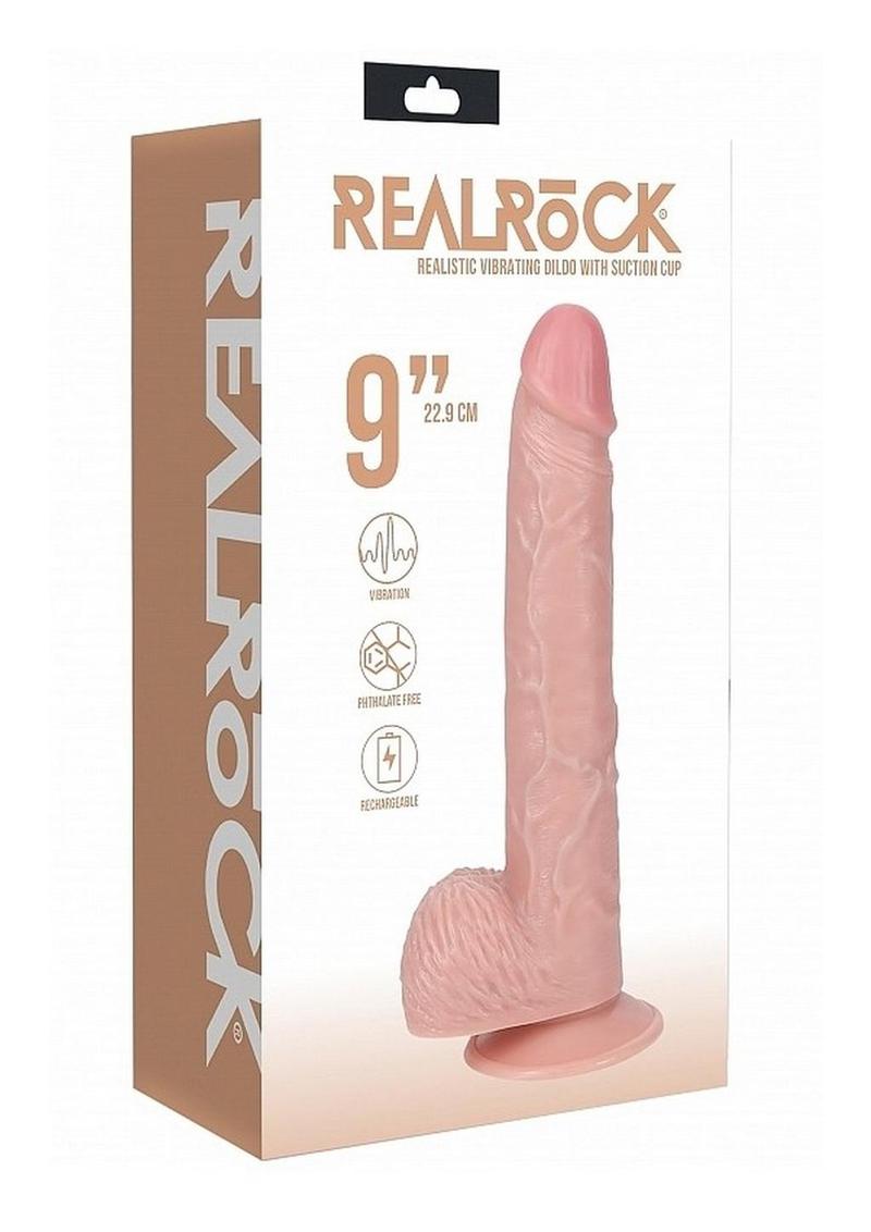 Realrock Vibrating Cock with Balls Regular Straight