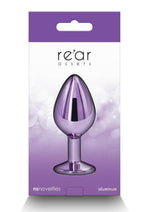 Rear Assets Aluminum Anal Plug - Metal/Purple - Medium