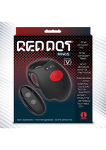 Red Dot Silicone Rechargeable Vibrating Cock Ring with Controller V3
