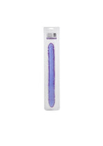 Reflective Gel Veined Double Dildo - Purple - 18in