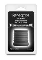 Renegade Buster Silicone Ball Stretcher - Black - 2 Piece