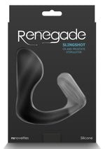 Renegade Slingshot Silicone Cock Ring and Prostate Plug - Black