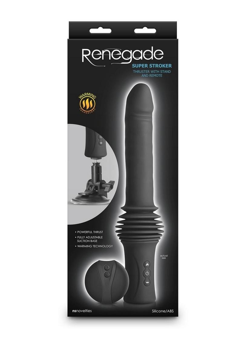 Renegade Super Stroker Rechargeable Silicone Thrusting Vibrator with Suction Cup