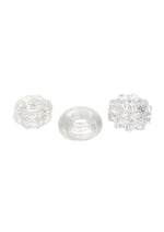 Reversible Ring Set Silicone Cock Ring - Clear - 3 Piece Set