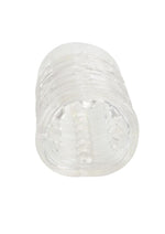 Reversible Texture Penis Extender and Masturbator - Clear