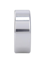 Rock Solid Brushed Alloy Aluminum Cock Ring - Metal/Silver - Large