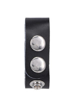 Rock Solid The Leather 3 Snap Adjustable Cock Ring