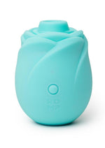 Romp Rose Glow Rechargeable Silicone Glow In The Dark Air Clitoral Stimulator - Blue