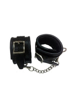 Rouge Padded Leather Adjustable Wrist Cuffs