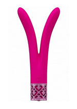 Royal Gems Dueling Queens Rechargeable Silicone Vibrator - Pink