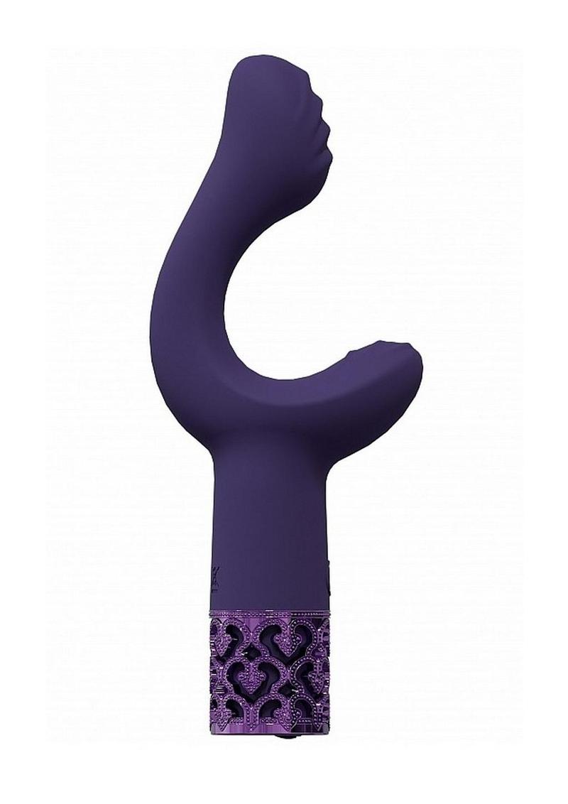 Royal Gems Majestic Rechargeable Silicone Vibrator - Purple