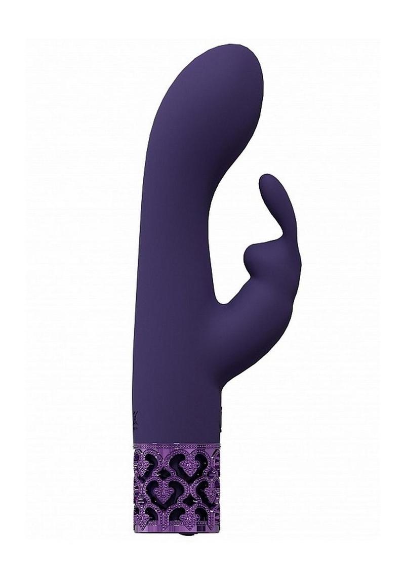 Royal Gems Royal Rabbit Rechargeable Silicone Vibrator - Purple