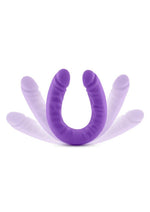 Ruse Silicone Slim Double Dong Dildo - Purple - 18in