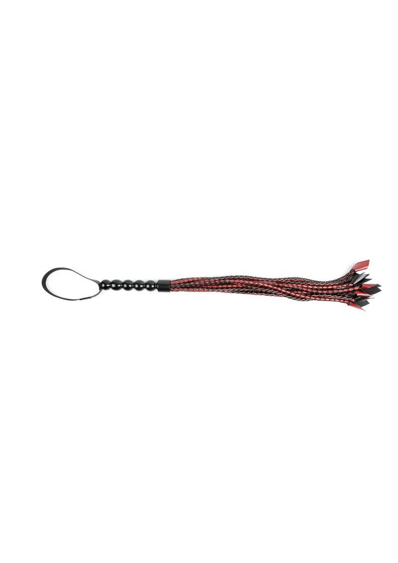 Saffron Braided Flogger - Black/Red