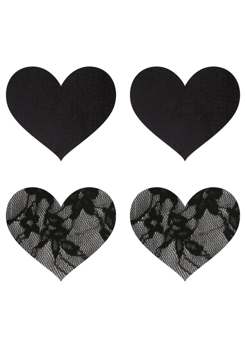 Satin and Lace Hearts Pasties