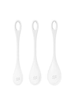 Satisfyer Yoni Power 1 Silicone Weighted Ben Wa Balls - White - Set