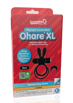 Screaming O Ohare XL Remote Control Rechargeable Silicone Vibrating Cock Ring - Black - XLarge