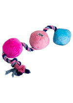 Scruffy Tug Buttons - Blue/Pink