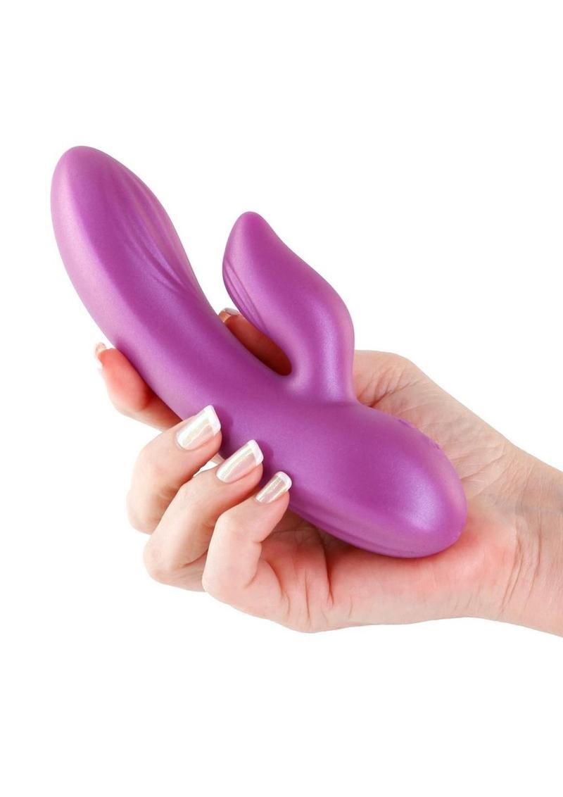 Seduction Angel Rechargeable Silicone Rabbit Vibrator - Magenta/Pink