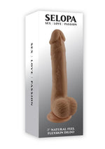 Selopa Natural Feel Flexskin Dildo - Chocolate - 7in