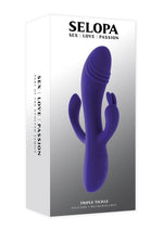 Selopa Triple Tickle Rechargeable Silicone Triple Stimulating Vibrator - Purple